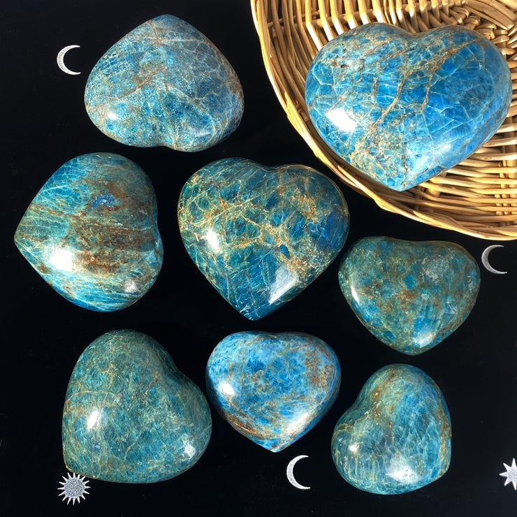 blue apatite heart